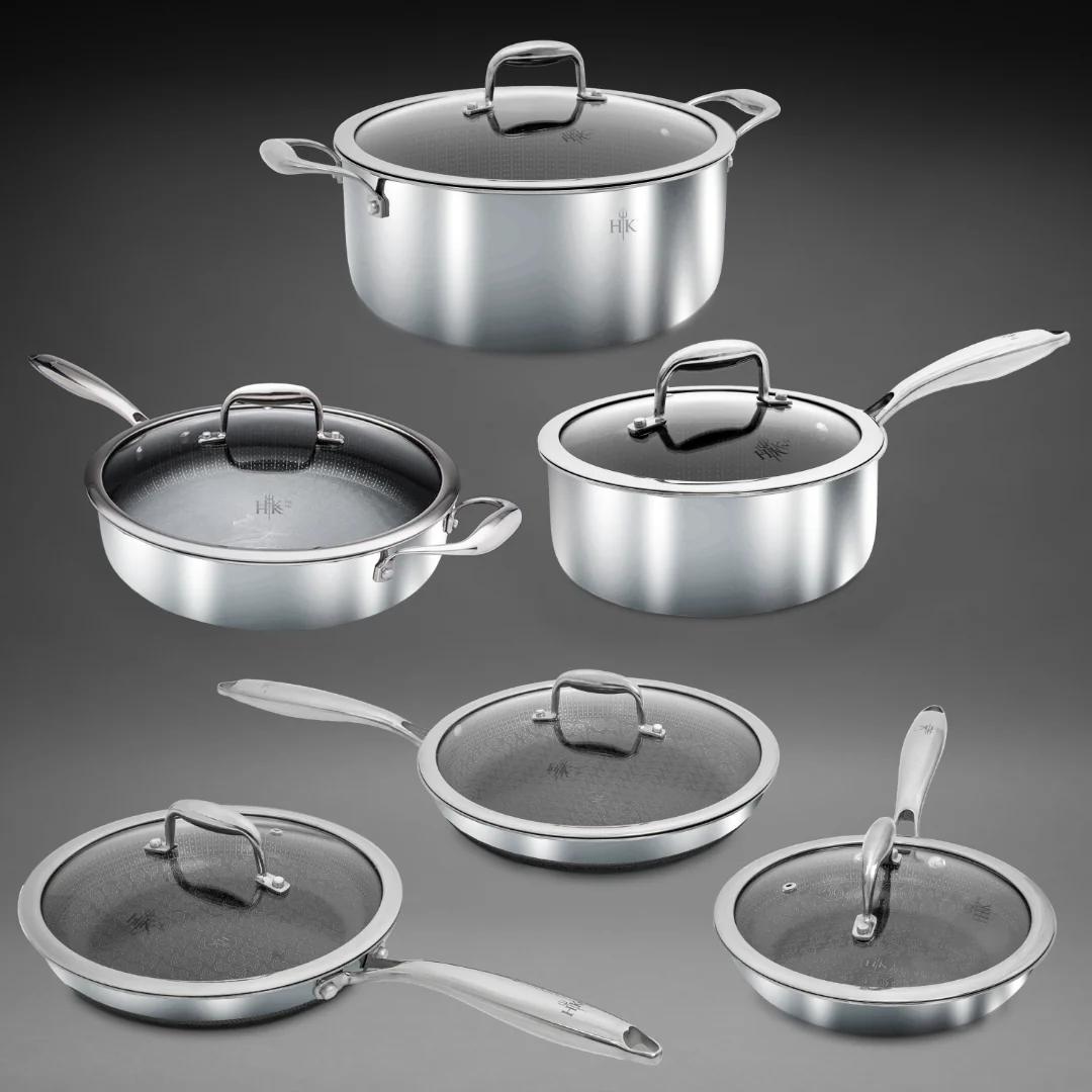 12 Piece Hybrid Ultimate Pots and Pans Set - Image 2