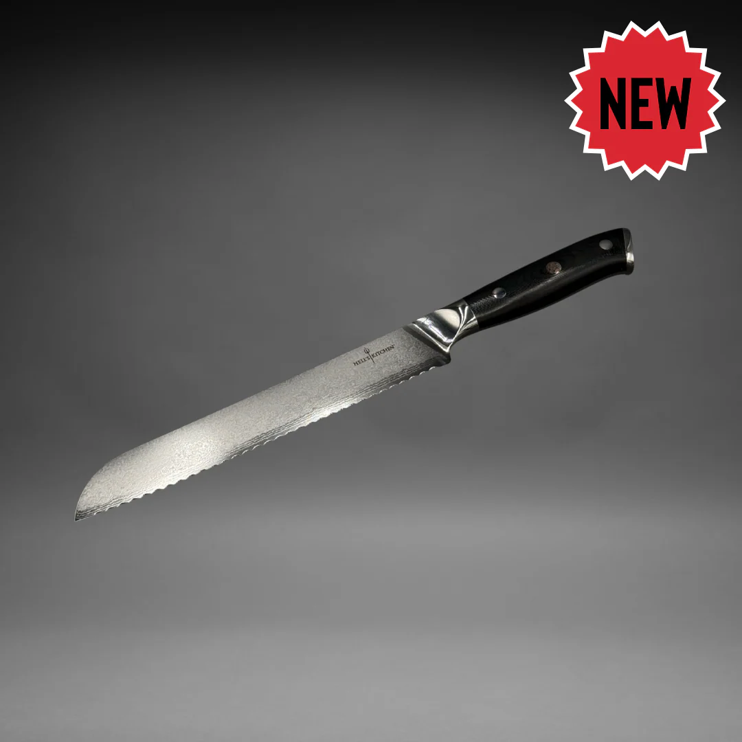 Damascus Steel Serrated Knife, 8" - Image 7