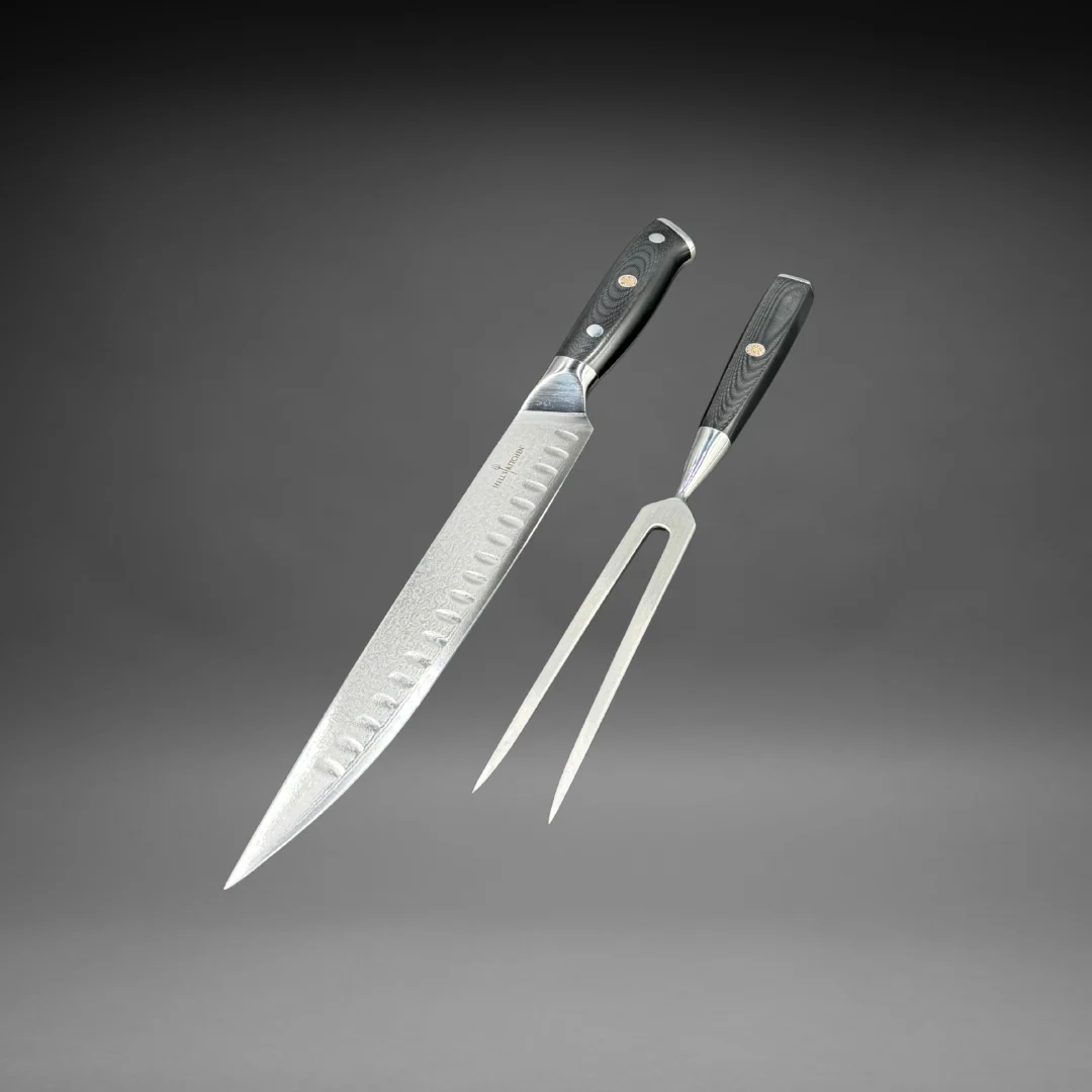 Damascus Steel Carving Set, 2 Pc - Image 3