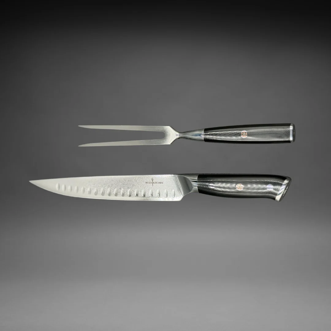 Damascus Steel Carving Set, 2 Pc - Image 5